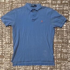 Polo by Ralph Lauren Light Blue Short-Sleeve Polo with Orange Pony